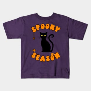 Spooky Season Black Cat Kids T-Shirt